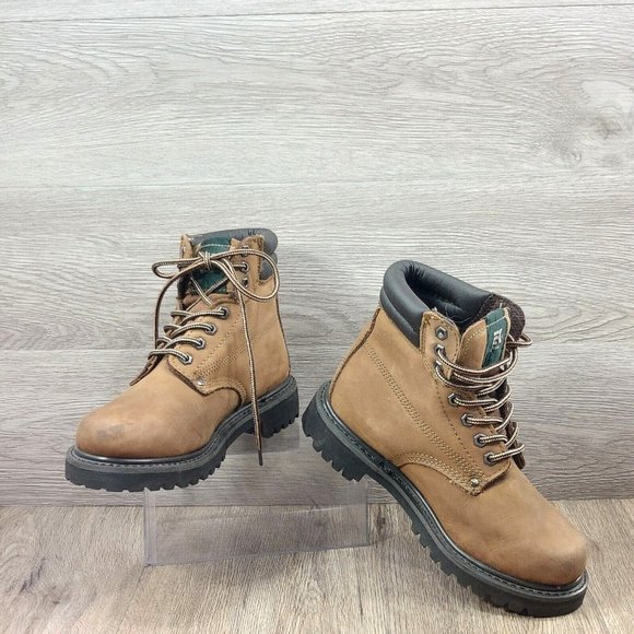 EK Eurbak Men Adult Insulated Water Oil Resistant Leather Ankle Work Boot Brown - Picture 4 of 12